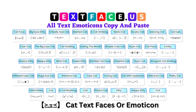 Cat Text Faces Or Emoticon 【≽ܫ≼】