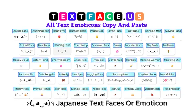 Japanese Text Faces Or Emoticon ٩(◕‿◕｡)۶