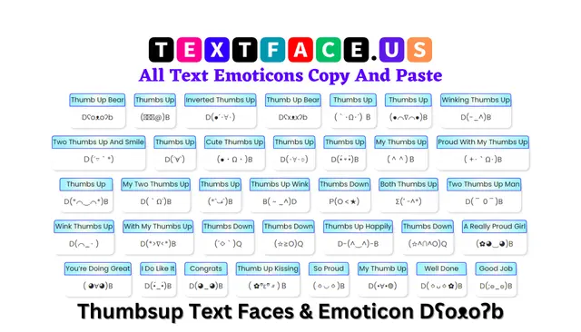 Thumbsup Text Faces & Emoticon Dʕoᴥoʔb